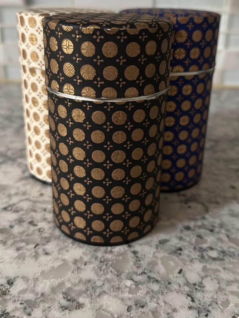 Teavana Patterned Tea Canister Set